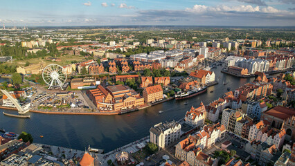 Obraz premium The center of the old town of Gdansk.