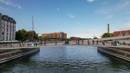 Drawbridge in the heart of Gdansk.