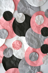 Pink, Black, Grey & White paper dots