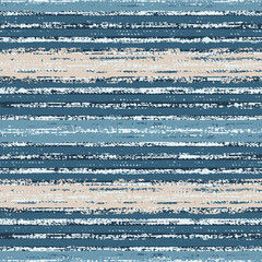 Fototapeta na wymiar Blue and Oat Mottled Textured Striped Pattern