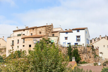 Fototapeta na wymiar typical architecture in Nuévalos town, province of Zaragoza, Aragon, Spain