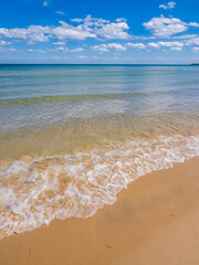 Shoreline beach on Lake Michigan in Jacksonport in Door County Wisconsin USA