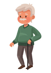 grandfather with mustache
