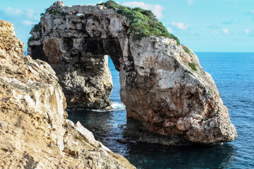Fototapeta na wymiar Island scenery, Mirador es Pontas Santanyi, Balearic Islands, Mallorca, Spain, Mediterranean Sea