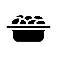 kalamata olives glyph icon vector. kalamata olives sign. isolated symbol illustration