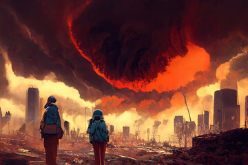 Climate change, Climate Apocalypse, Pollution, wildfires.