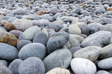 Piedras redondas de playa, piedras de mar