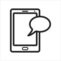phone message icon vector design template