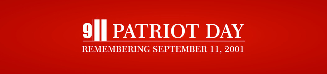 USA Never Forget September 11, 2001. Vector illustration for Patriot Day USA poster or banner. Star background