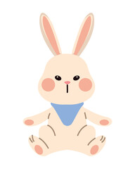 cute rabbit seated
