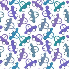 Cartoon kids seamless cars toys pattern for child clothes print and wrapping paper and fabrics and accessories