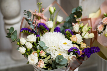 nice wedding bouquet in vase