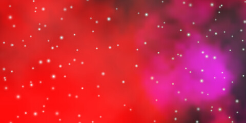 Dark Purple, Pink vector template with neon stars.