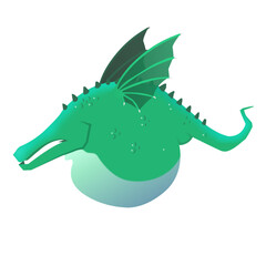 abstract dragon monster isolated vector graphic 