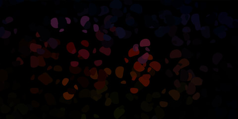 Dark pink, yellow vector template with abstract forms.