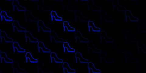 Dark blue vector template with businesswoman signs.