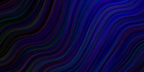 Obraz premium Dark BLUE vector pattern with lines.