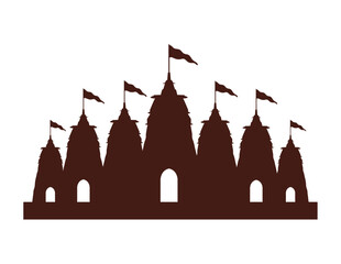 dussehra temple silhouette