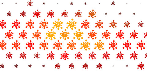 Light Orange vector texture with disease symbols.