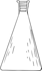 chemical, physic and laboratory equipment conical flask