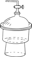 chemical, physic and laboratory equipment desiccator