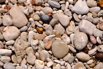 Pebbles and beach sand