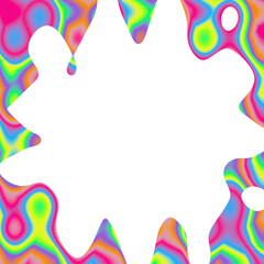 An abstract transparent wavy psychedelic border.