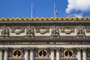 Opera National de Paris: Grand Opera (Garnier Palace) is famous neo-baroque building in Paris,...