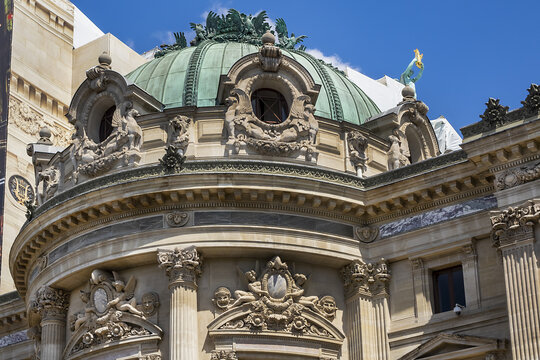 Opera National de Paris: Grand Opera (Garnier Palace) is famous neo-baroque building in Paris, France - UNESCO World Heritage Site.