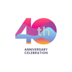 40th Anniversary Celebration design template. vector template illustration