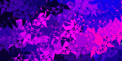 Dark Purple vector layout with triangle forms.