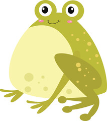 llustrations, graphic designs, vectors, characters, and cartoons of cute green frogs. 