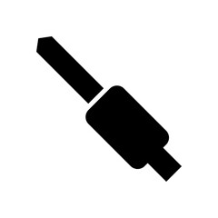 audio plug icon or logo isolated sign symbol vector illustration - high quality black style vector icons

