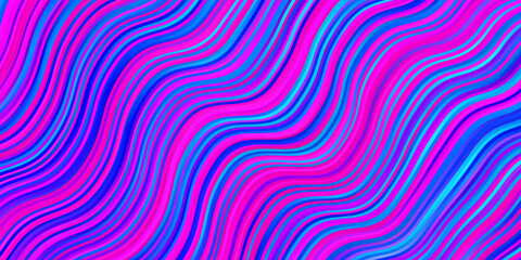 Light Pink, Blue vector pattern with wry lines.
