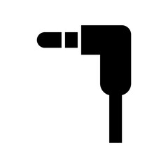 audio plug icon or logo isolated sign symbol vector illustration - high quality black style vector icons
