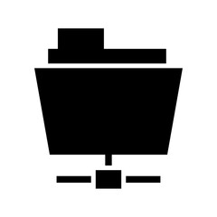 connected folder icon or logo isolated sign symbol vector illustration - high quality black style vector icons
