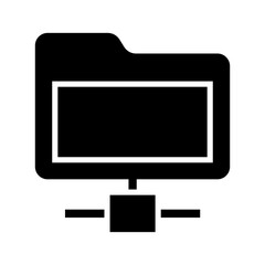 connected folder icon or logo isolated sign symbol vector illustration - high quality black style vector icons
