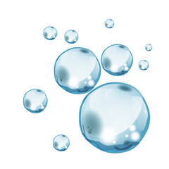 Transparent blue water drop