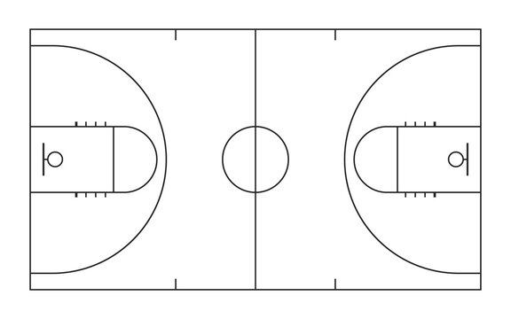 Lines for basketball court top