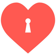 heart keyhole icon