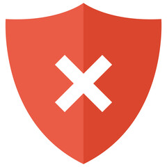 Cancel mark shield icon