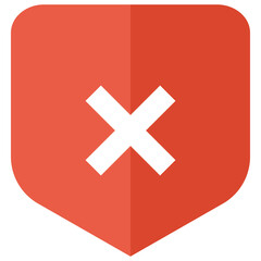 Cancel mark shield icon