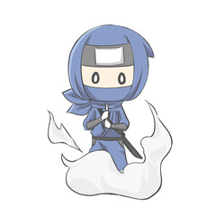 術を使う忍者のイラスト