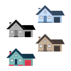 House vector icon in flat style isolated on white background