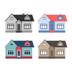 House vector icon in flat style isolated on white background