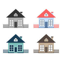 House vector icon in flat style isolated on white background