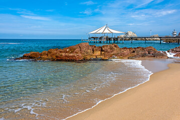 잔교가 있는 바다 풍경, 강릉 전동진에 위치-Seascape with landing pier, located in Jeondongjin, Gangneung