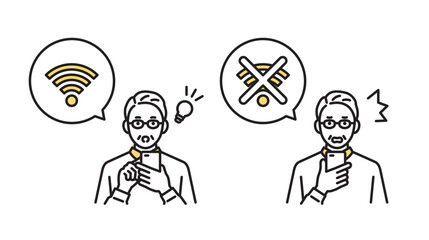 ワイファイを使うビジネスパーソン