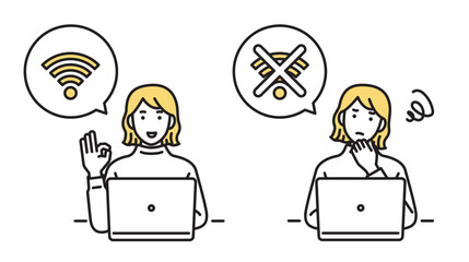 ワイファイを使うビジネスパーソン