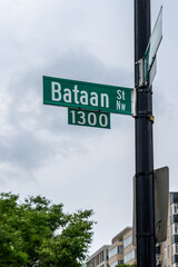 Obraz premium Bataan Street NW was named in 1961 to honor U.S. and Filipino troops captured on the Bataan Peninsula by the Japanese during WWII.